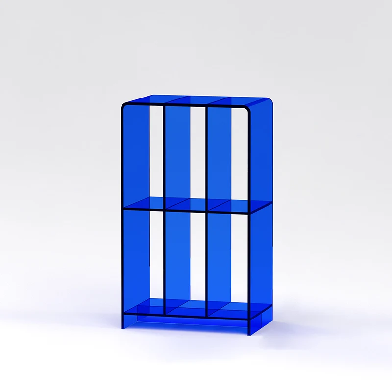Modern Minimalist Acrylic Rectangular Bookshelf For Living Room
