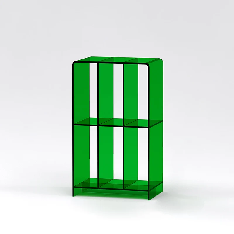 Modern Minimalist Acrylic Rectangular Bookshelf For Living Room
