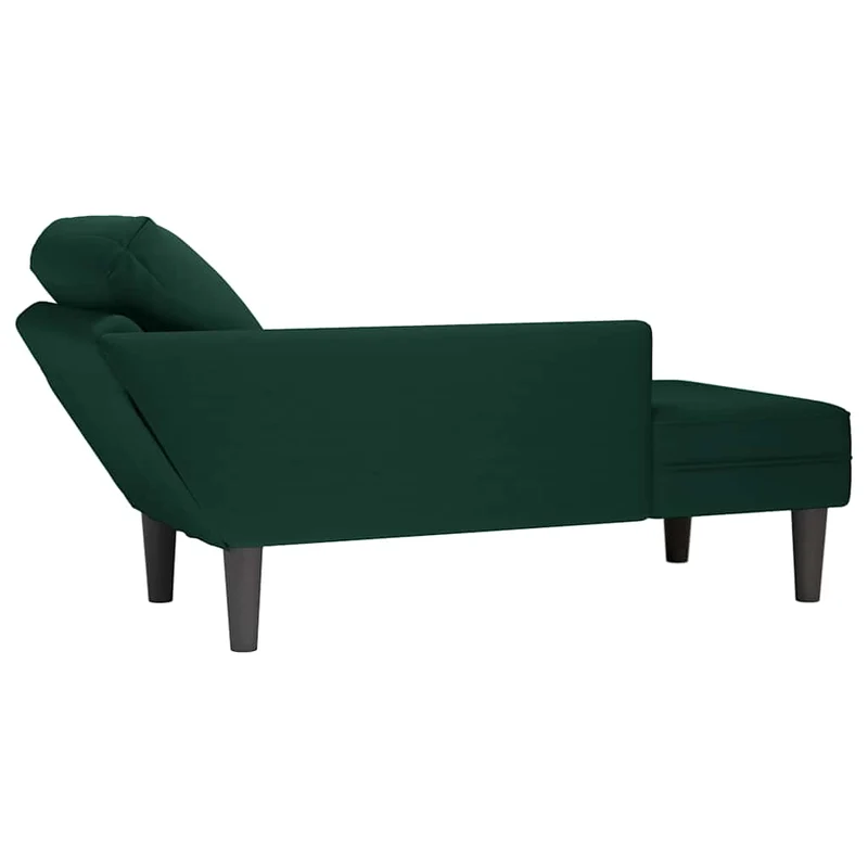 Chaise lounge c/ almofada/apoio de braços direito veludo