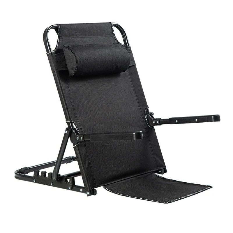 Modern Minimalist Oxford Fabric Textilene Fabric Iron Plastic Rectangular Back Chair With Adjustable Recline & Armrests For Living Room & Bedroom