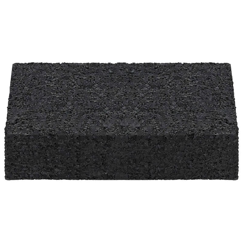 Tapete de Pátio em Granulado de Borracha Preto 6 x 9 x 2 cm