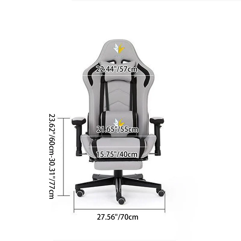 Modern Minimalist Rectangular Seat Cushion Fabric PU Leather Nylon Sponge Desk Chair Backrest Armrest For Home Office
