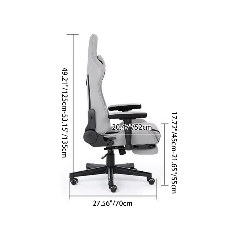 Modern Minimalist Rectangular Seat Cushion Fabric PU Leather Nylon Sponge Desk Chair Backrest Armrest For Home Office
