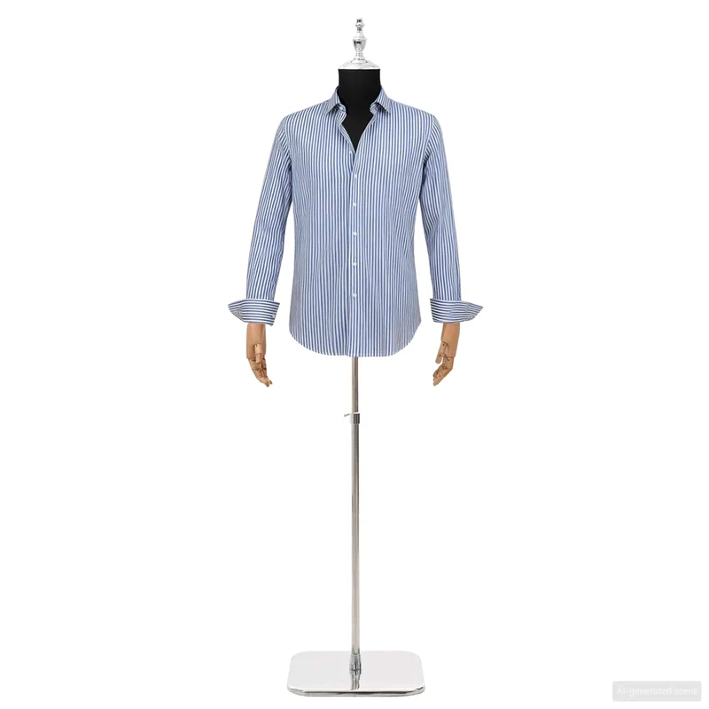 Mannequin Ajustável de 170-218 cm com Base Masculino PP Preto