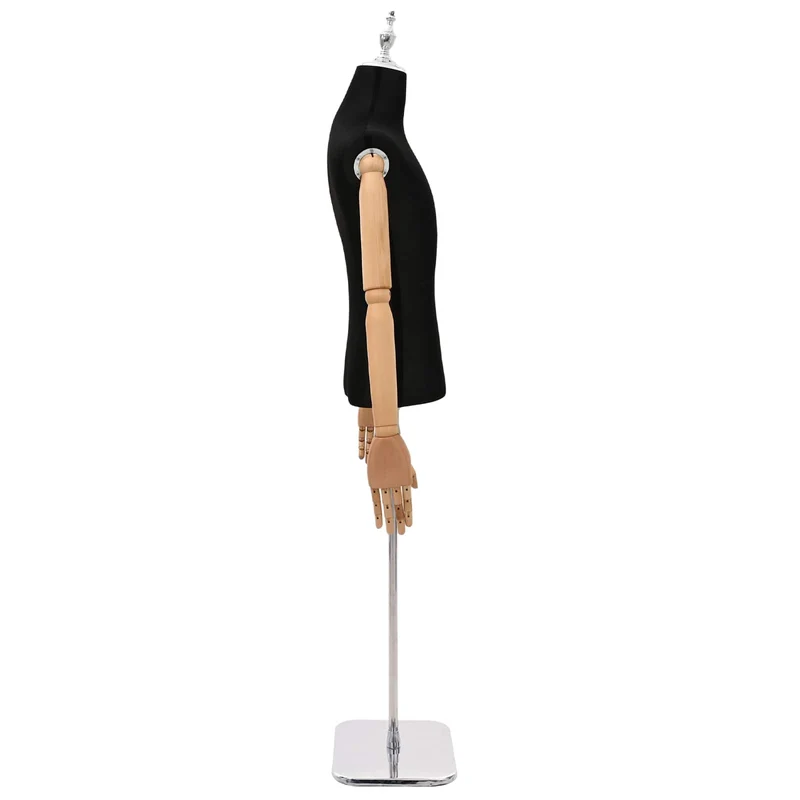 Mannequin Ajustável de 170-218 cm com Base Masculino PP Preto