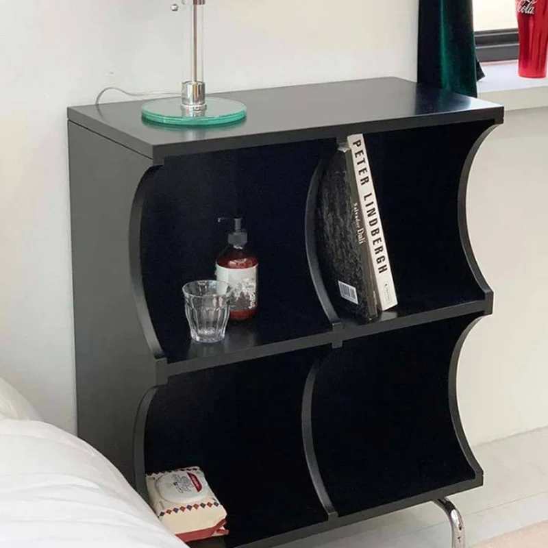 Contemporary Simplicity Rectangular MDF Stainless Steel Multi-functional Storage Unit 1/2-Tier Storage Cabinet For Living Room