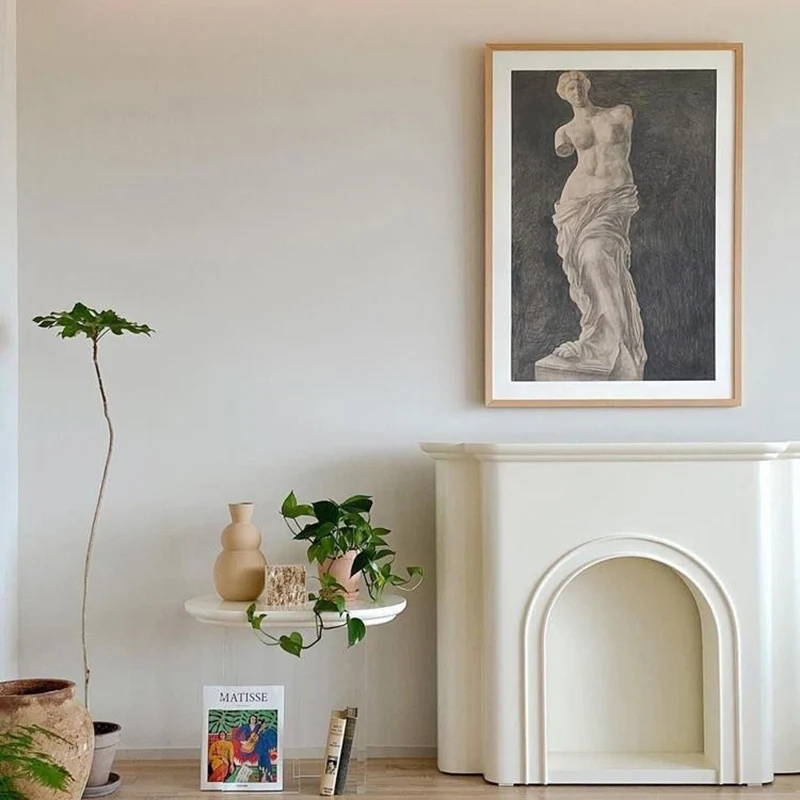 Contemporary Nordic Arched MDF Console Table With 1-Tier For Living Room