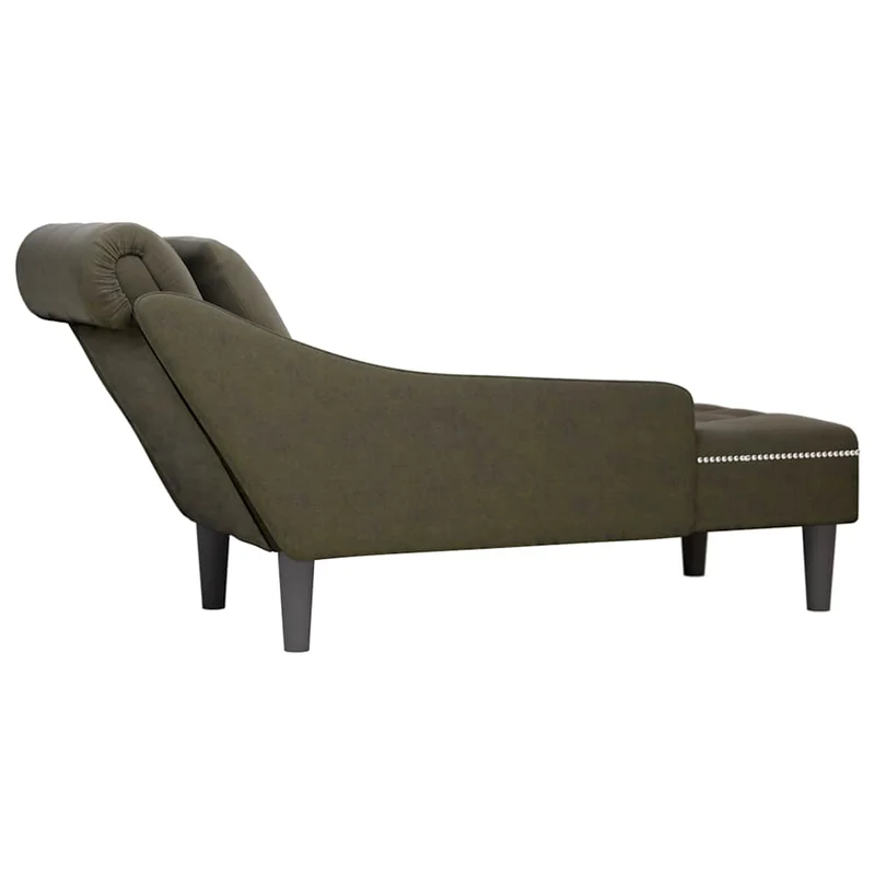 Chaise lounge c/ almofada/apoio braços direito couro artificial