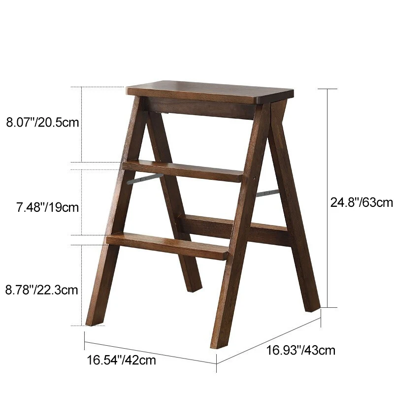 Traditional Chinese Solid Wood Rounded Foldable Chair For Living Room