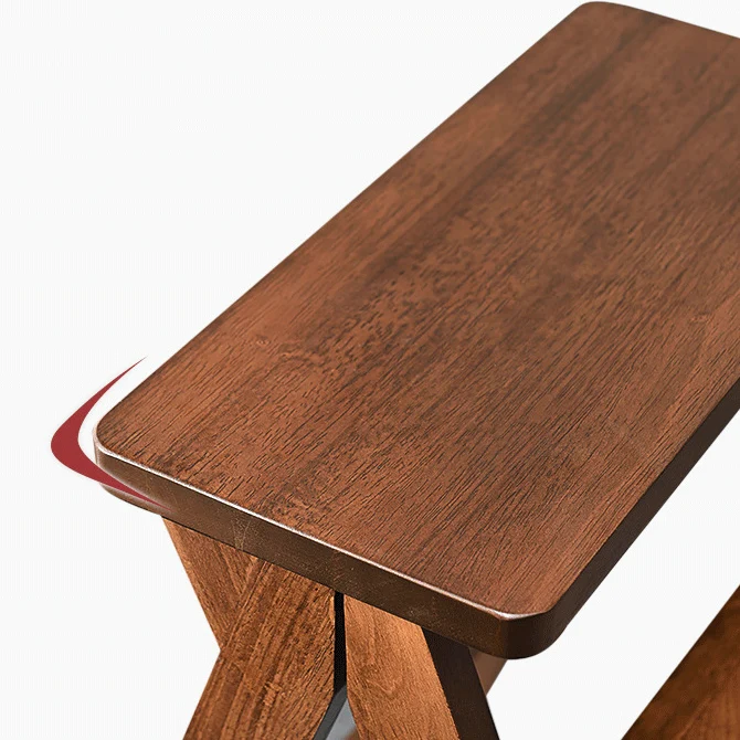 Traditional Chinese Solid Wood Rounded Foldable Chair For Living Room