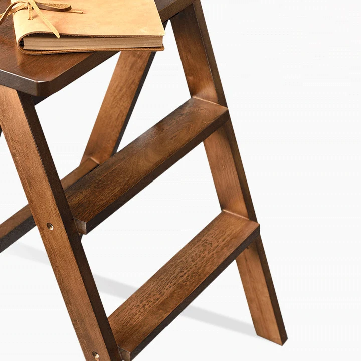 Traditional Chinese Solid Wood Rounded Foldable Chair For Living Room