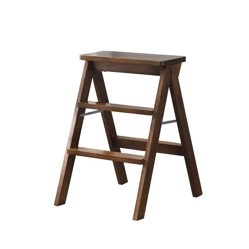 Traditional Chinese Solid Wood Rounded Foldable Chair For Living Room