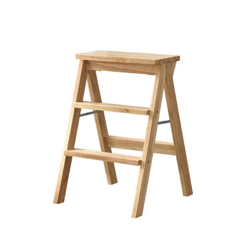Traditional Chinese Solid Wood Rounded Foldable Chair For Living Room