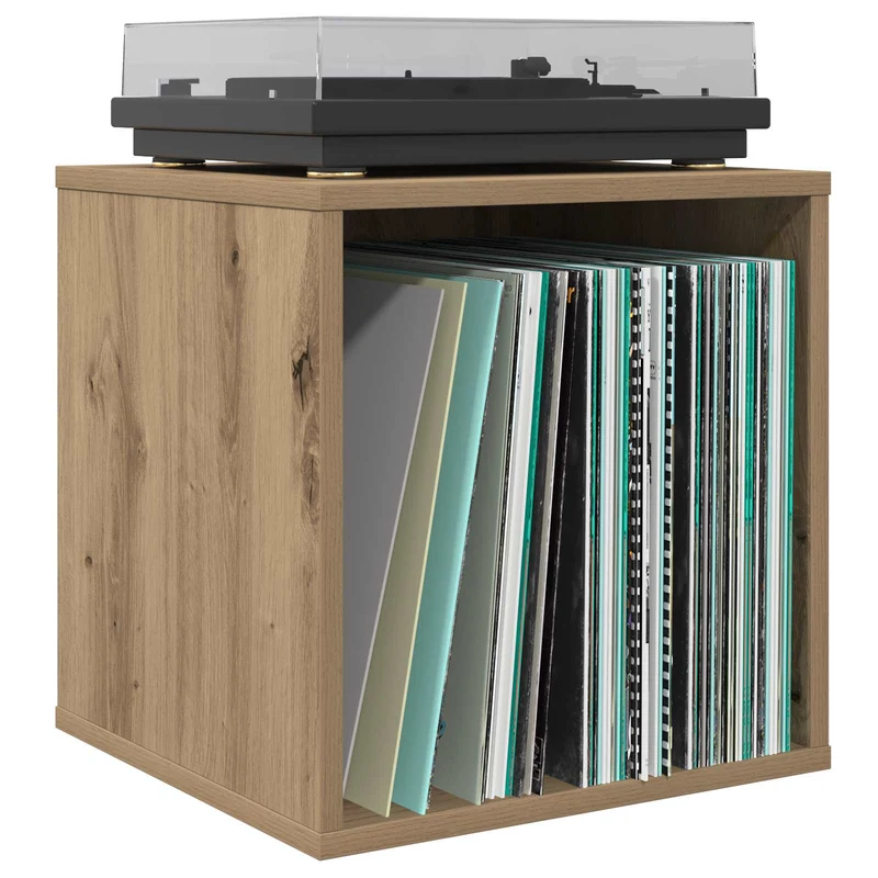 Caixa de Álbum de Vinil Carvalho Arttisan 37 x 36,5 x 38 cm