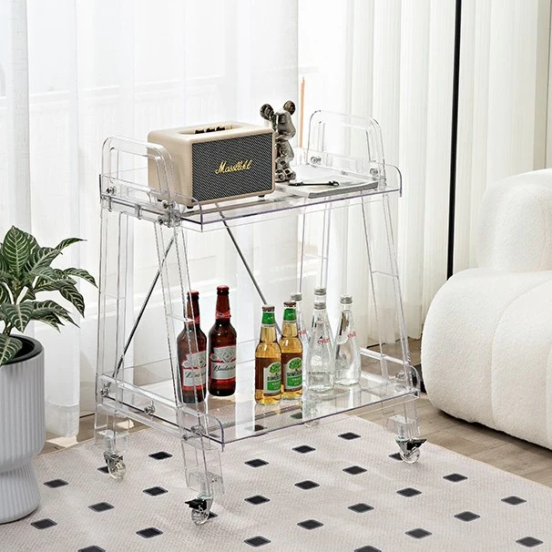 Modern Minimalist Square Rectangular PC Movable Display Rack 2/3/4-Tier For Living Room