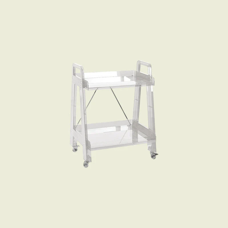 Modern Minimalist Square Rectangular PC Movable Display Rack 2/3/4-Tier For Living Room