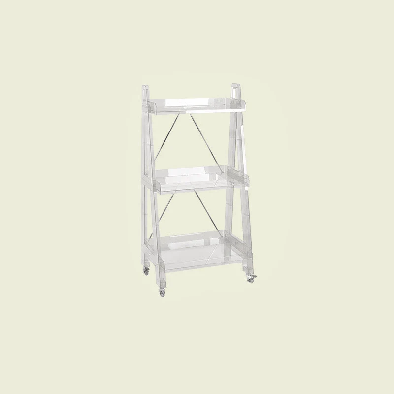 Modern Minimalist Square Rectangular PC Movable Display Rack 2/3/4-Tier For Living Room