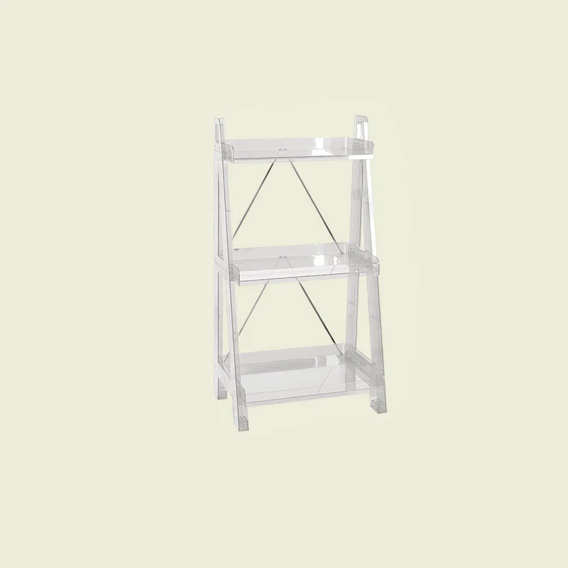 Modern Minimalist Square Rectangular PC Movable Display Rack 2/3/4-Tier For Living Room