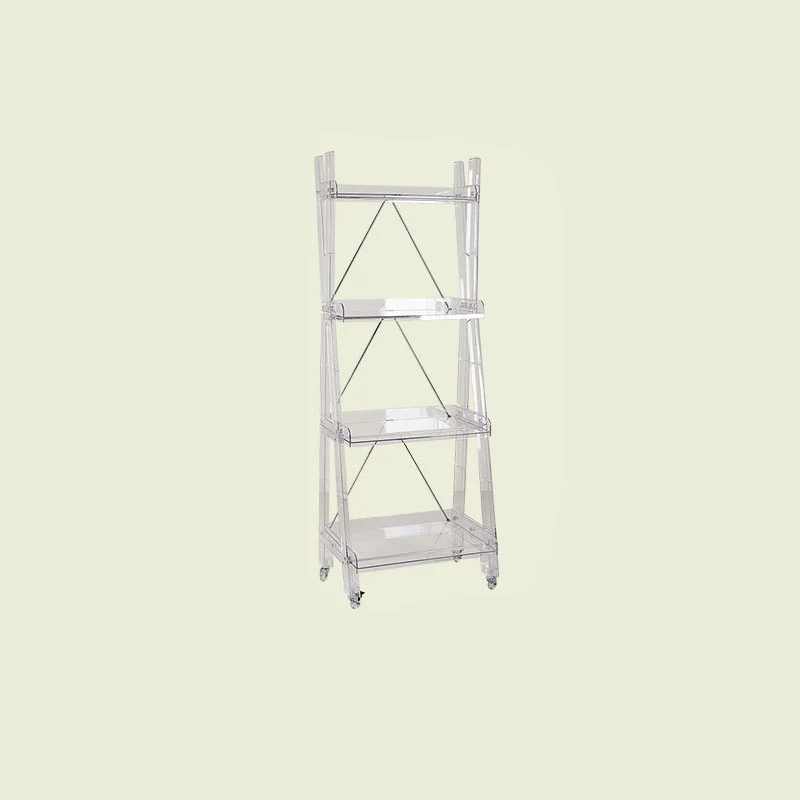 Modern Minimalist Square Rectangular PC Movable Display Rack 2/3/4-Tier For Living Room