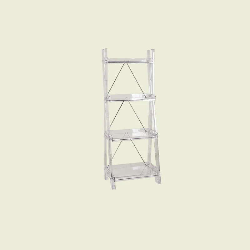 Modern Minimalist Square Rectangular PC Movable Display Rack 2/3/4-Tier For Living Room