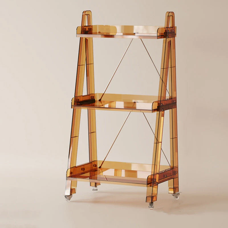 Modern Minimalist Square Rectangular PC Movable Display Rack 2/3/4-Tier For Living Room