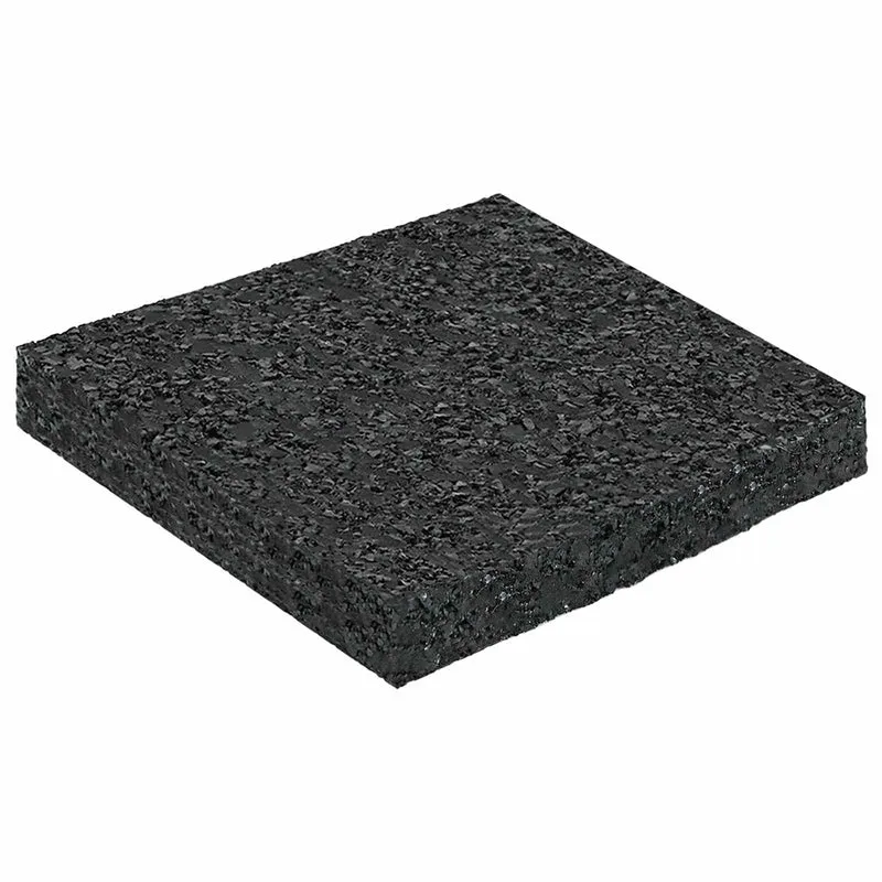 Tapete de Pátio em Granulado de Borracha Preto 9 x 9 x 1 cm