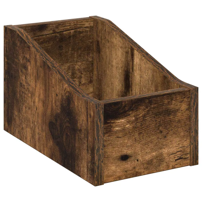 Caixa de Discos LP Carvalho Fumado 18 x 32 x 18 cm