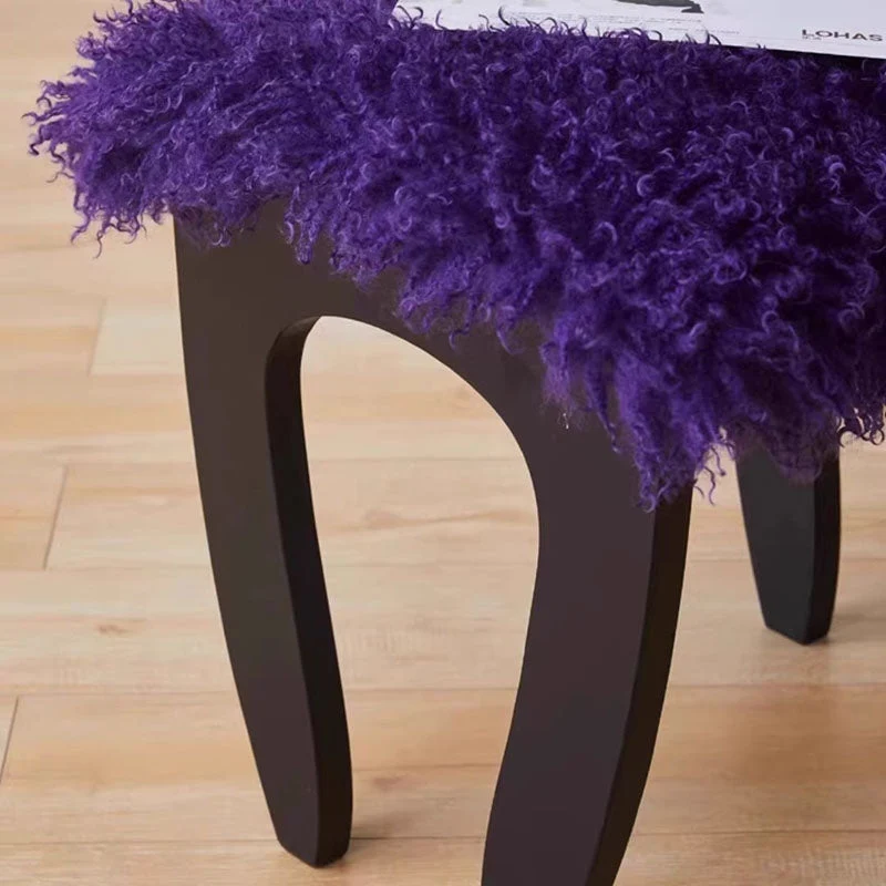 Contemporary Creative Rectangular Cat Ash Wood Fabric Chair Backrest For Living Room