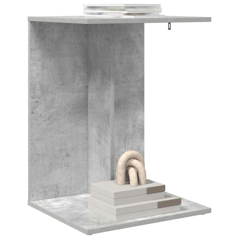 Mesa Lateral Cinzento 45 x 40 x 62,5 cm Derivados de Madeira