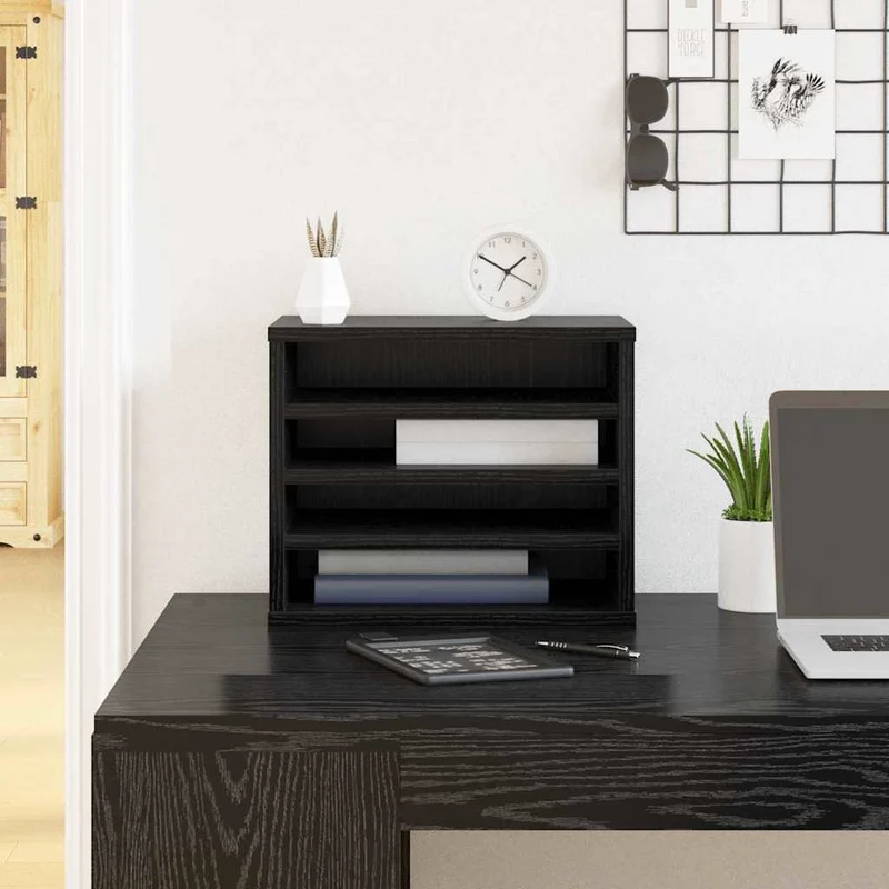 Organizador de Mesa Carvalho Preto 36 x 26 x 29,5 cm