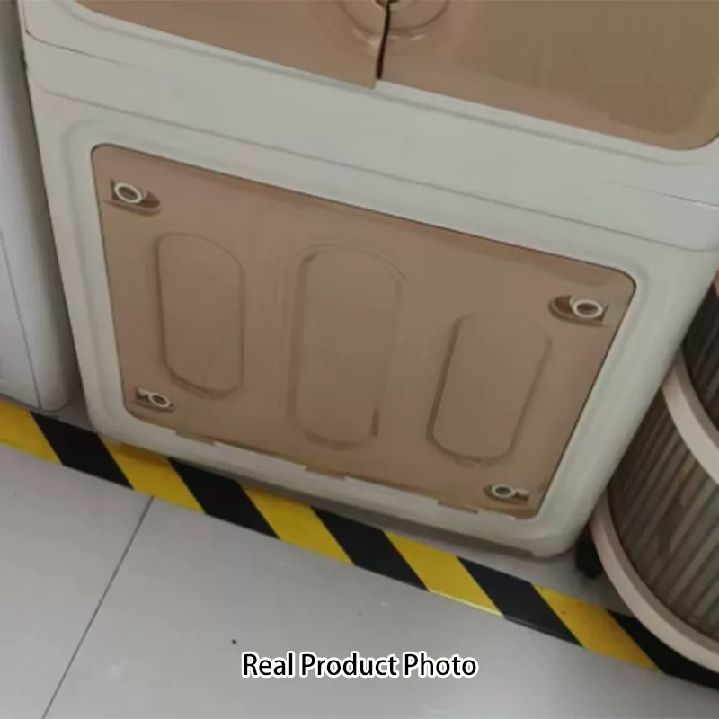 Modern Minimalist Movable Rectangle PP Plastic Dust-Proof Large Capacity Foldable Storage Cabinet 1-Cabinet For Bedroom