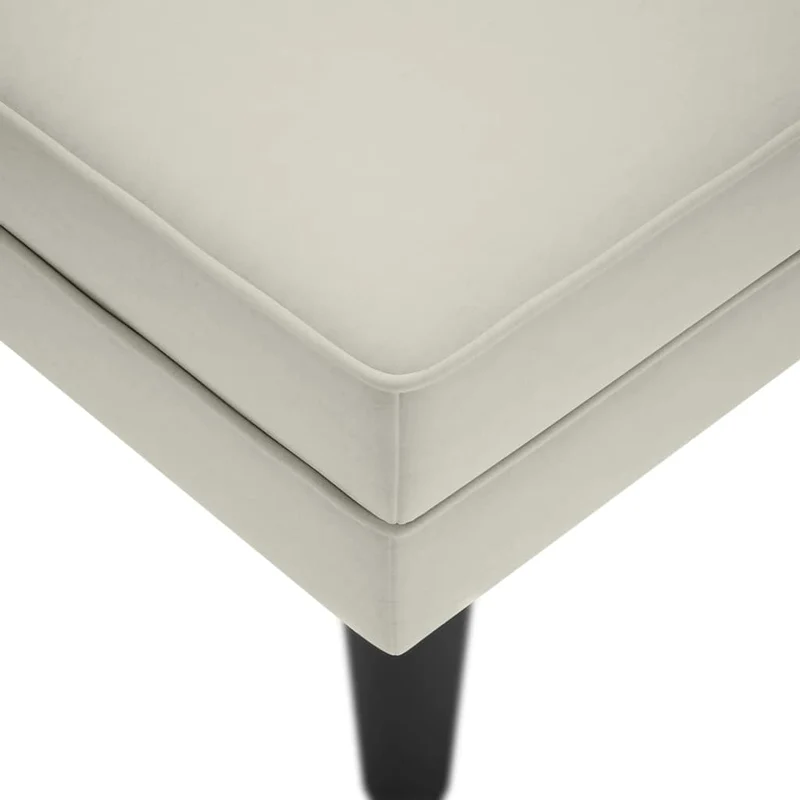 Chaise lounge c/ almofada/apoio de braços direito veludo creme