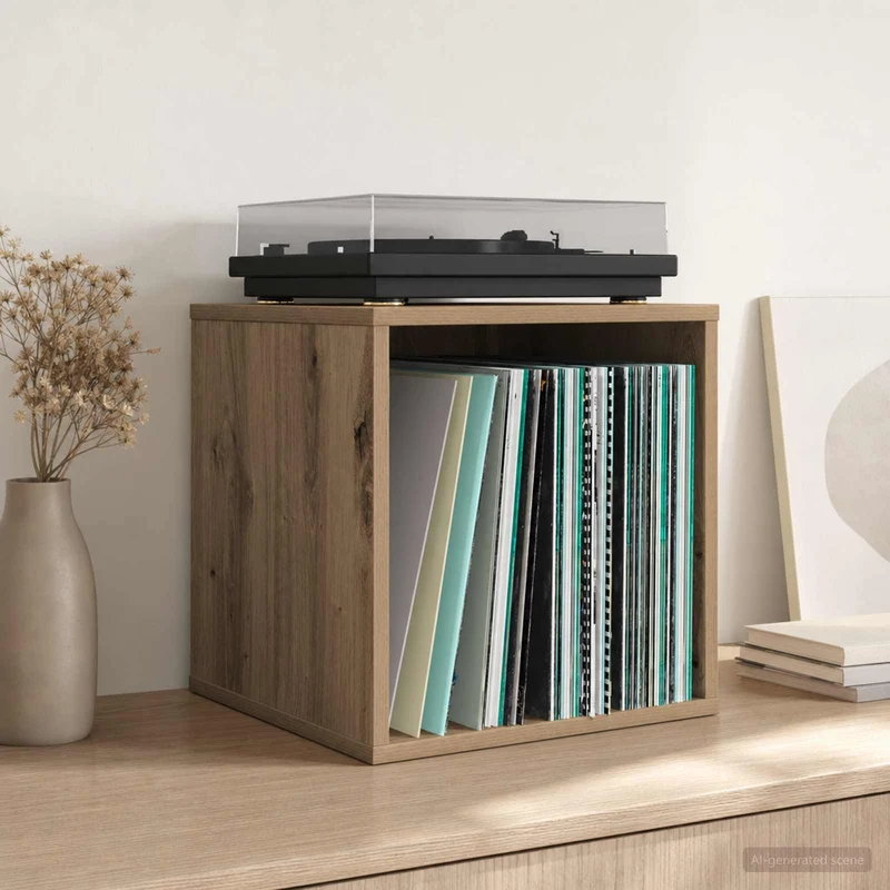 Caixa de Álbum de Vinil 2 unid. Carvalho Arttisan