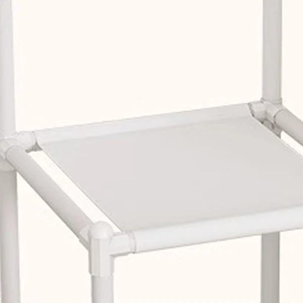 Modern Simplicity Rectangular Carbon Steel Fabric Corner Storage Cabinet 2-Tier For Bedroom