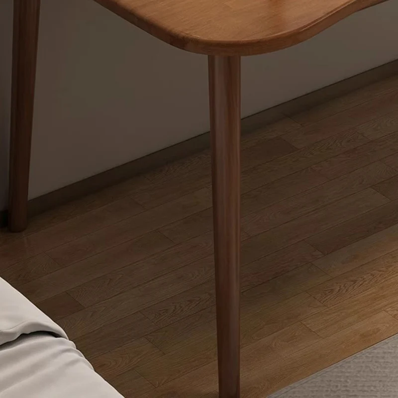 Modern Minimalist Rectangular Rubberwood Desks 4- Leg For Home Office