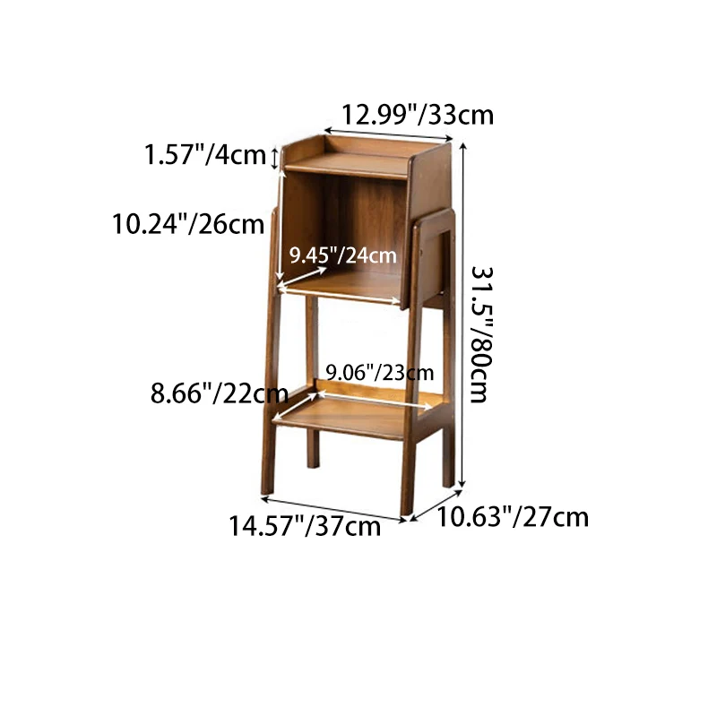 Modern Minimalist Rectangular Bamboo Bookshelf 3/4/5-Tier For Living Room