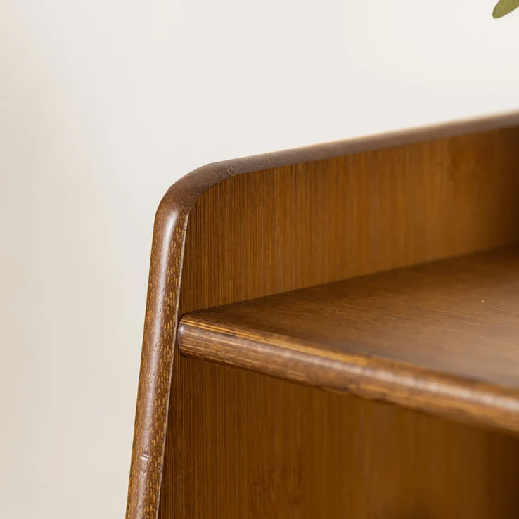 Modern Minimalist Rectangular Bamboo Bookshelf 3/4/5-Tier For Living Room