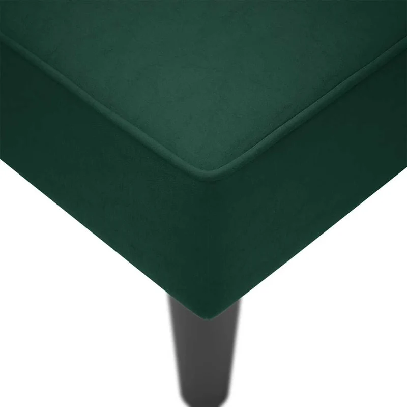 Chaise-longue com apoio de braço direito veludo verde escuro