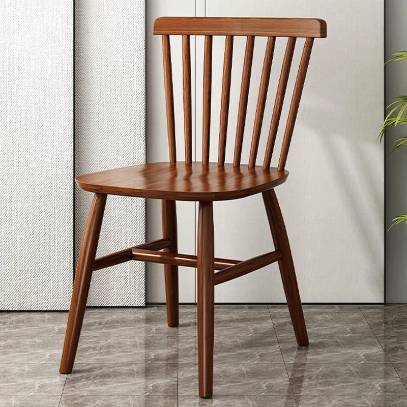 Modern Minimalist Round Square Solid Wood Foldable Dining Table & Chair Set For 4 Seats