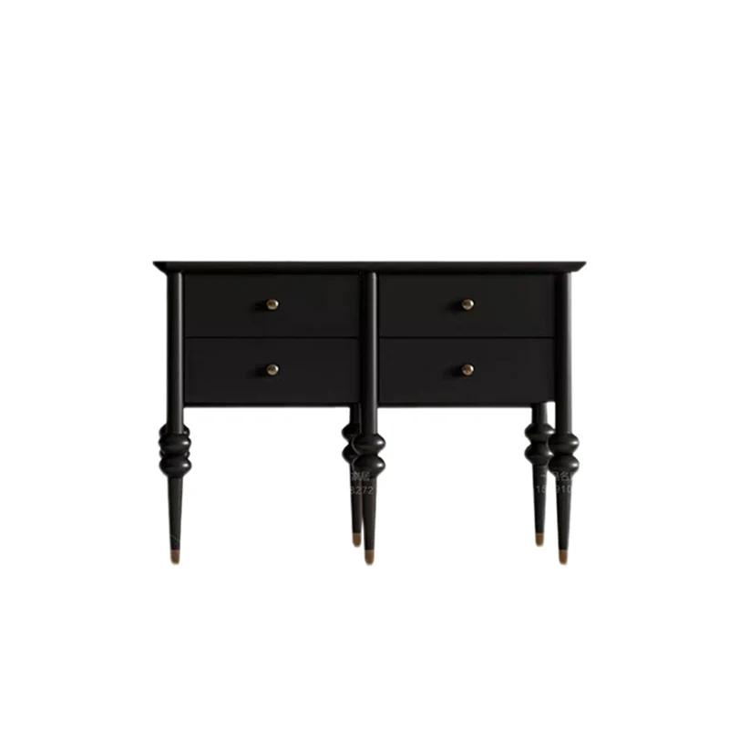 Modern Mid-Century Rectangular Solid Wood & Plywood Storage Cabinet 4/6-Drawer For Living Room