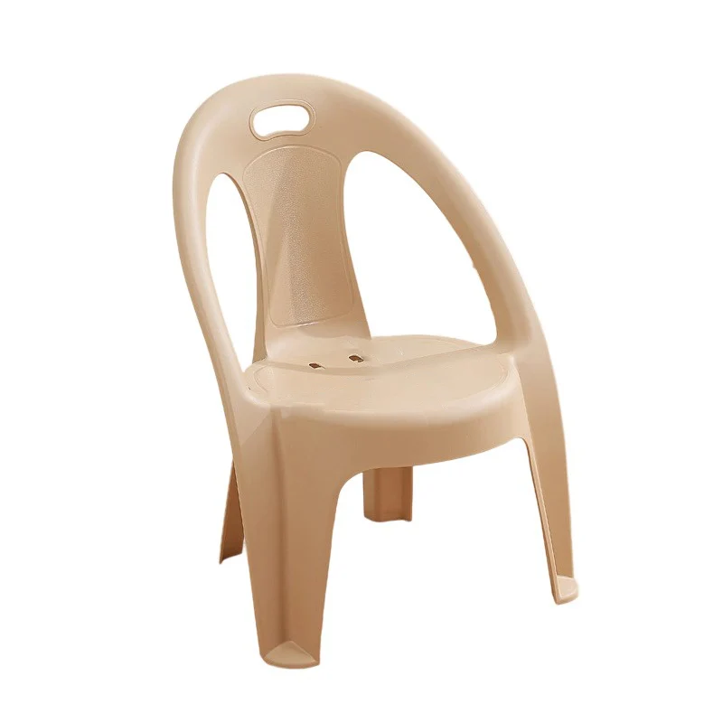 Modern Minimalist Round PP Stackable Backrest Armrest Kids Chair For Living Room