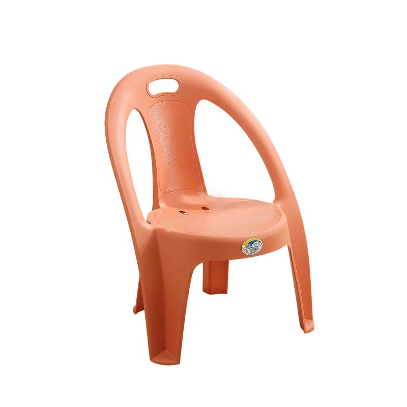 Modern Minimalist Round PP Stackable Backrest Armrest Kids Chair For Living Room