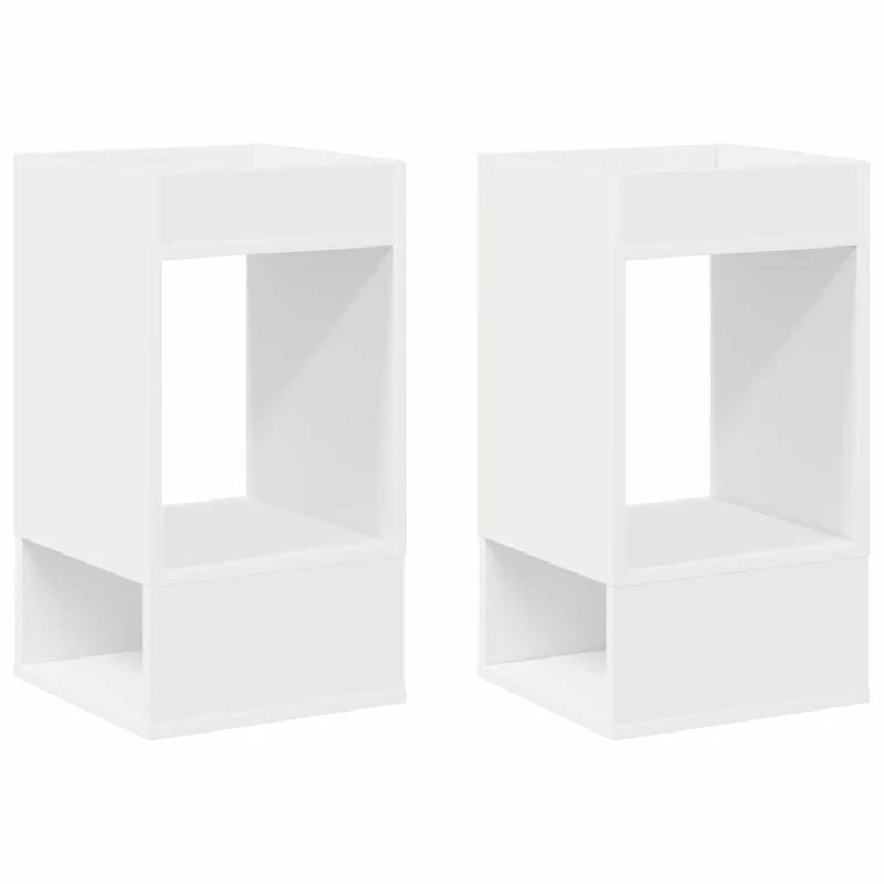 Mesa de apoio 2 unid. Branco 30 x 30 x 56 cm