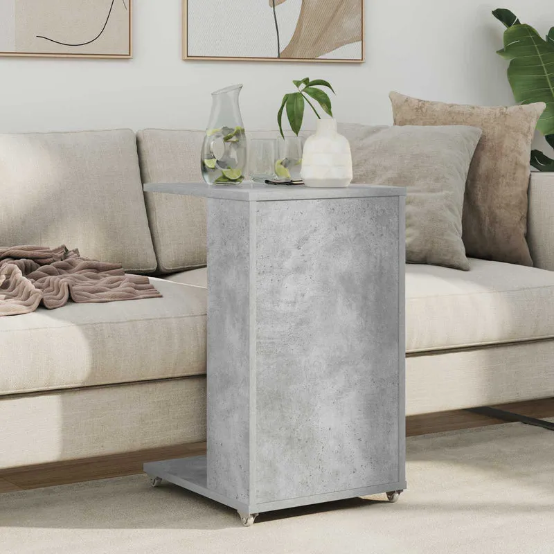 Mesa Lateral Cinzento 40 x 35 x 60 cm Derivados de Madeira