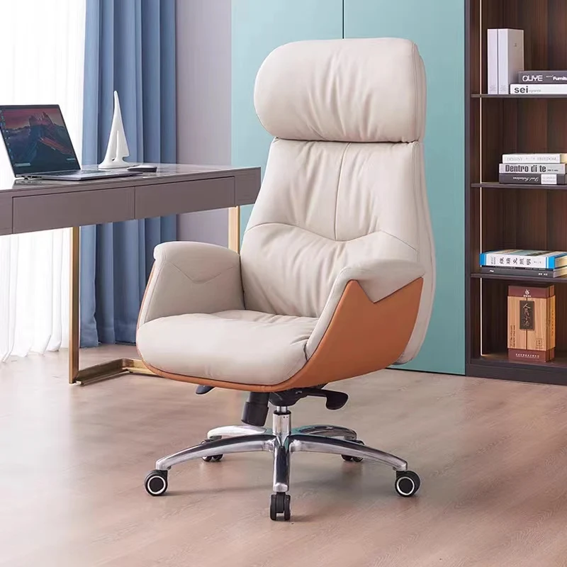Modern Simplicity Microfiber Leather Cowhide Cotton Steel Rectangular Liftable Desk Chair Backrest Armrest For Home Office