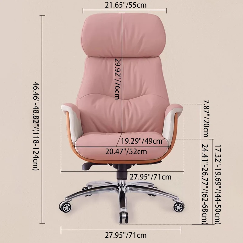 Modern Simplicity Microfiber Leather Cowhide Cotton Steel Rectangular Liftable Desk Chair Backrest Armrest For Home Office