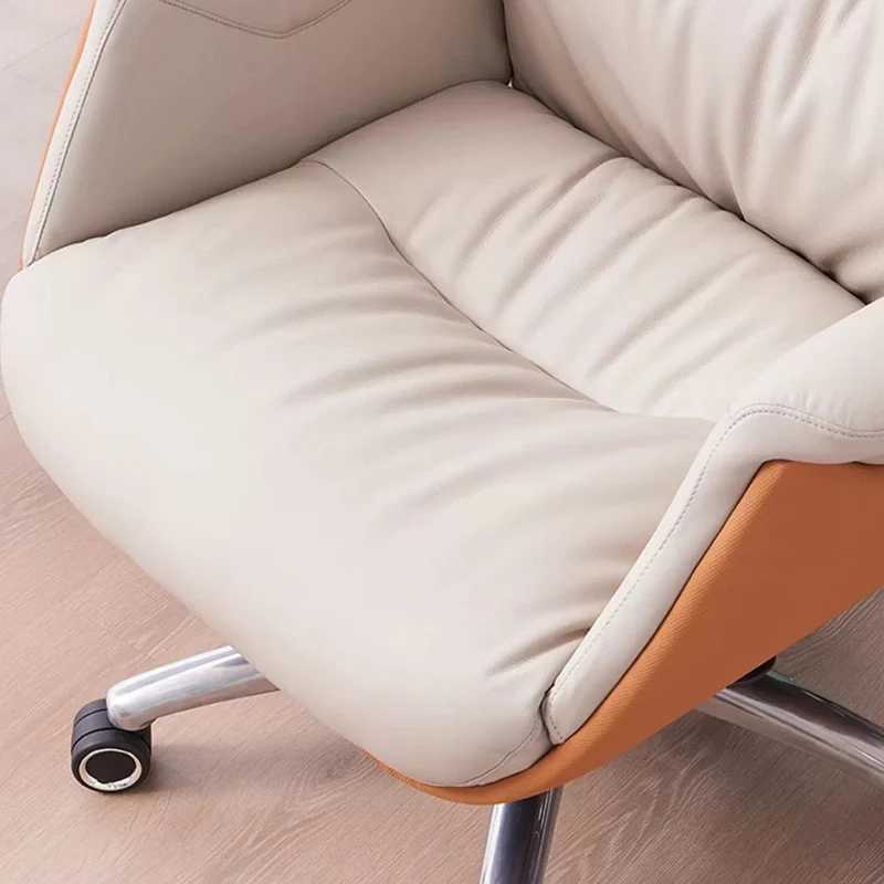 Modern Simplicity Microfiber Leather Cowhide Cotton Steel Rectangular Liftable Desk Chair Backrest Armrest For Home Office