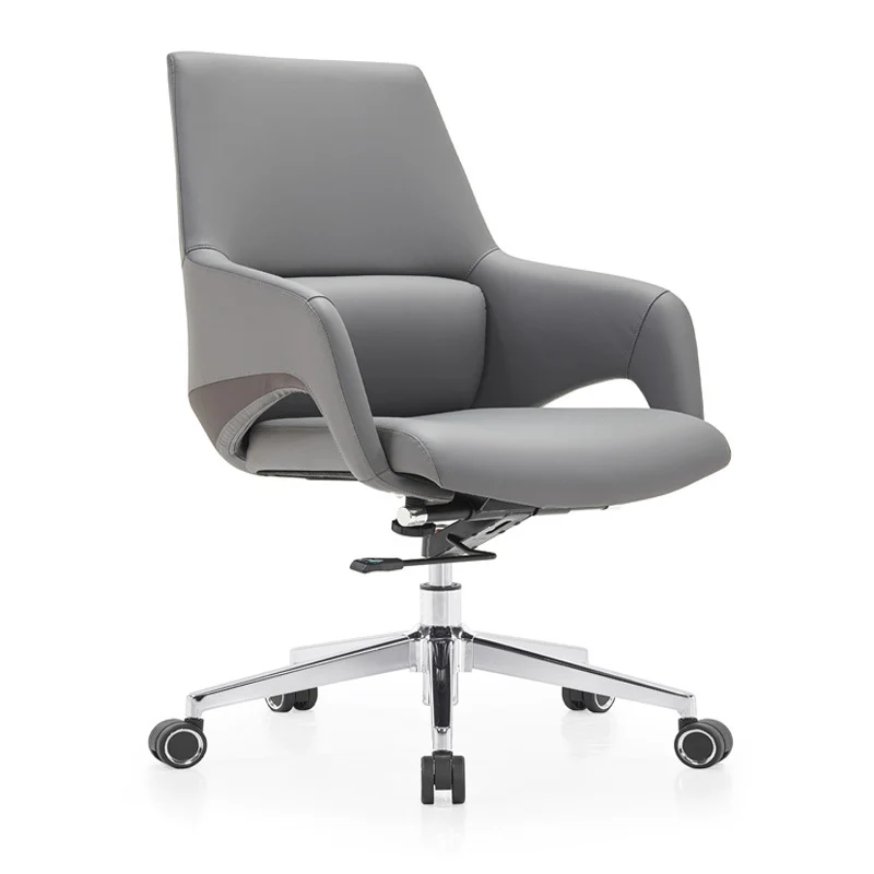 Modern Simplicity Silicone Leather Aluminum Alloy Sponge Rectangular Desk Chair Armrest Headrest Reclining For Home Office