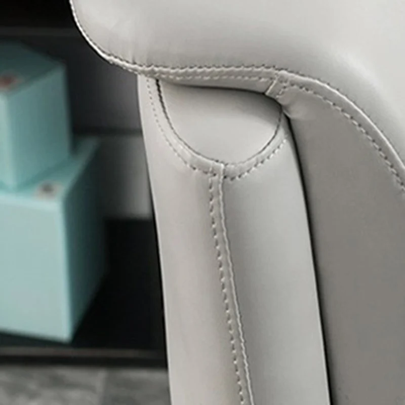 Modern Simplicity Silicone Leather Aluminum Alloy Sponge Rectangular Desk Chair Armrest Headrest Reclining For Home Office