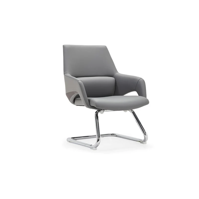 Modern Simplicity Silicone Leather Aluminum Alloy Sponge Rectangular Desk Chair Armrest Headrest Reclining For Home Office